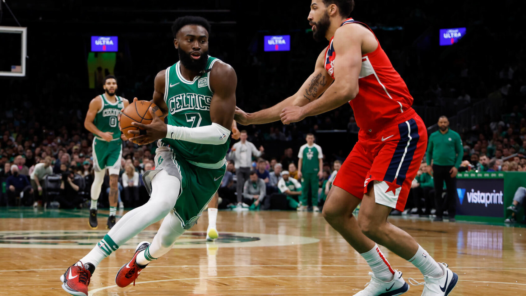Jaylen Brown driving