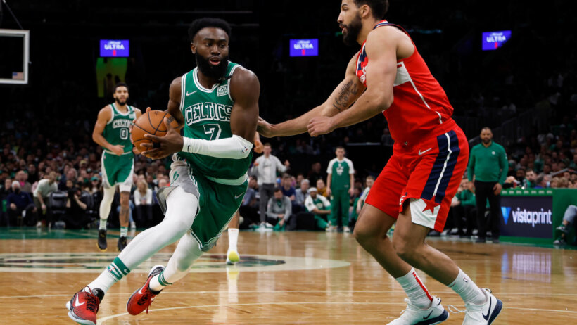 Jaylen Brown driving