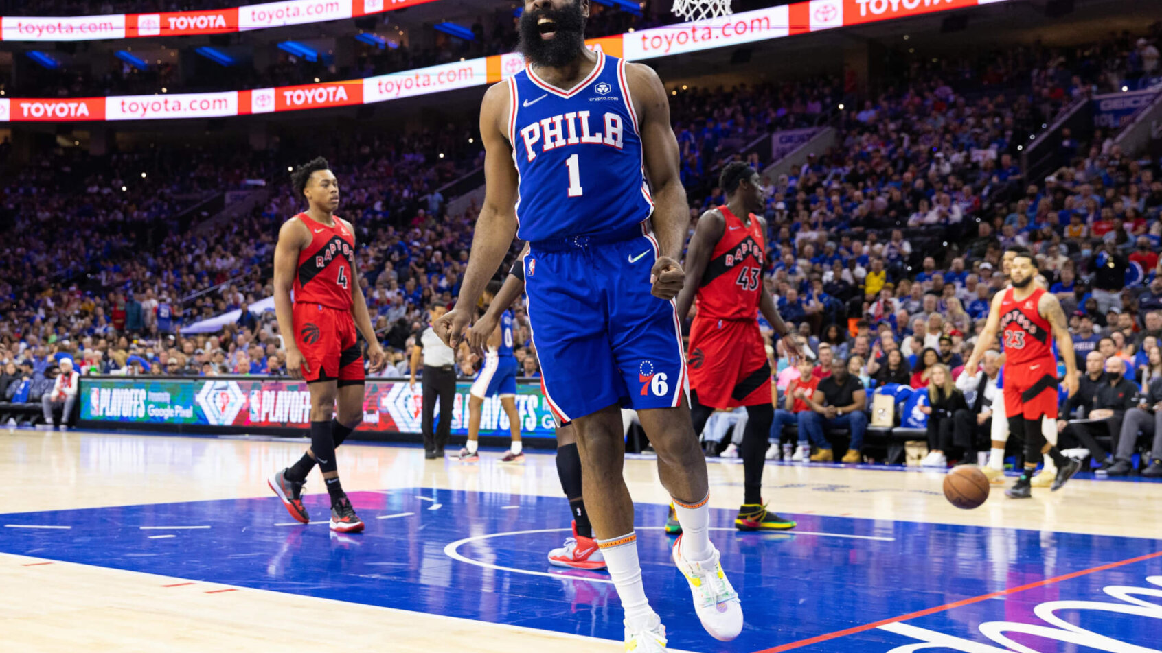 James Harden scream reaction