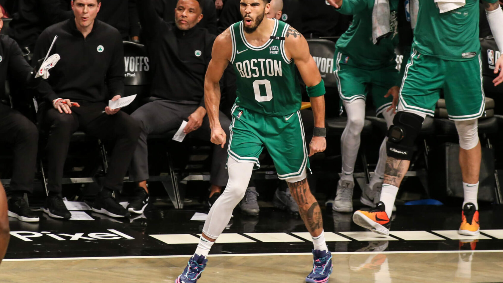 Jayson Tatum pumped reaction