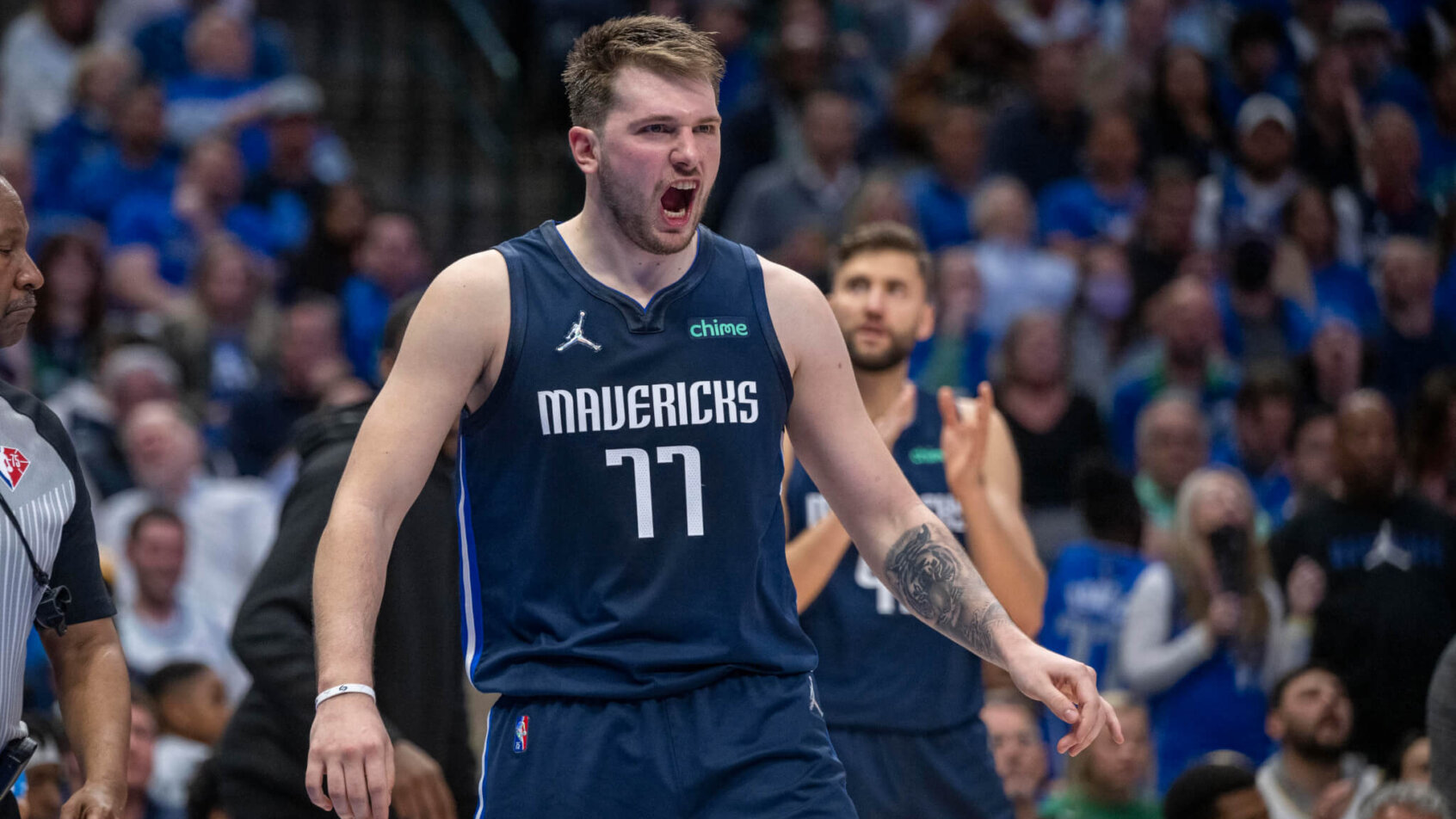 Luka Doncic celebration