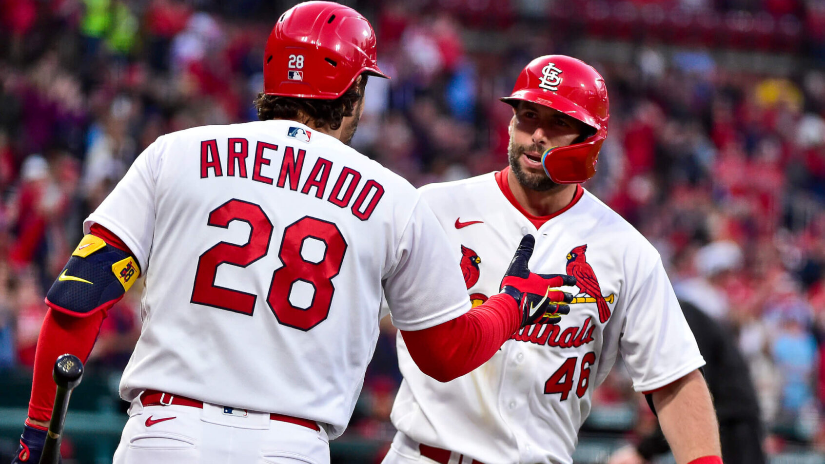 Nolan Arenado Paul Goldschmidt celebration