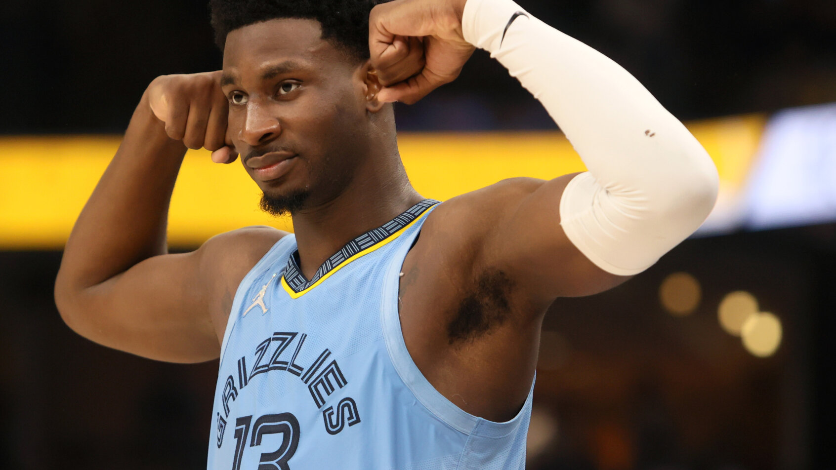 Jaren Jackson Jr flexing