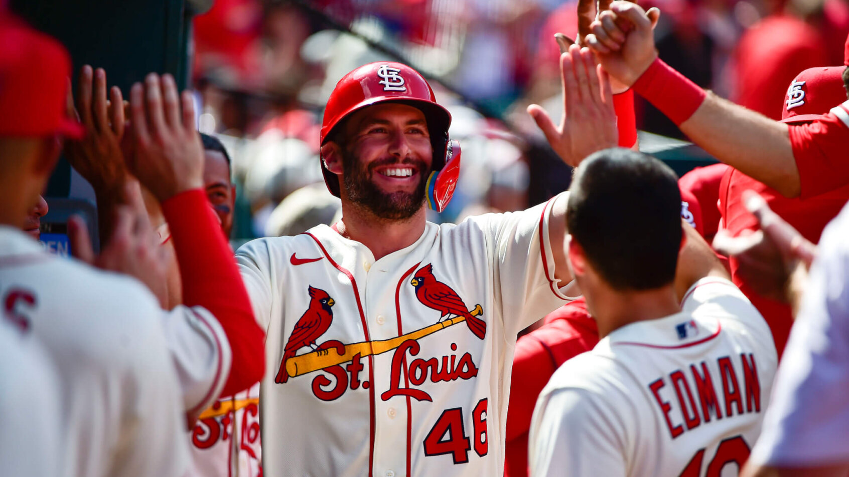 Cardinals dugout celebration