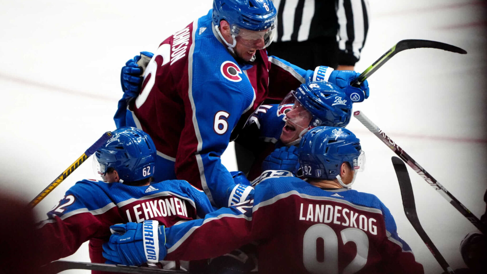 Colorado Avalanche goal celebration