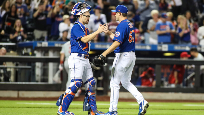 Patrick Mazeika and pitcher Seth Lugo