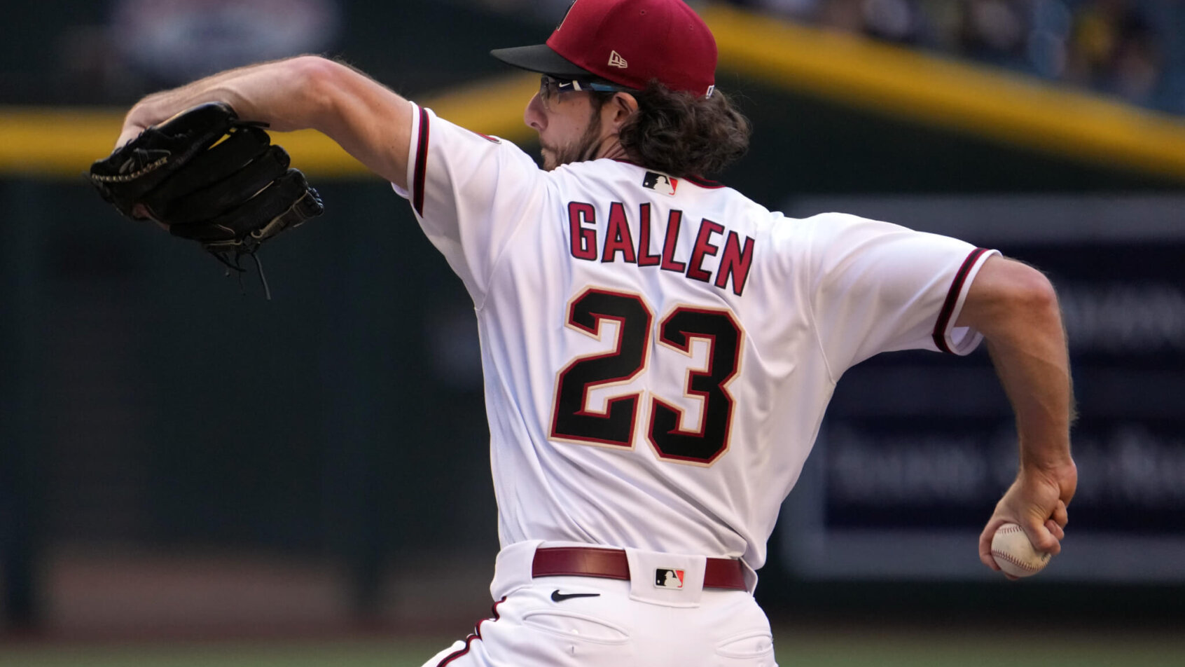 Zac Gallen throws pitch
