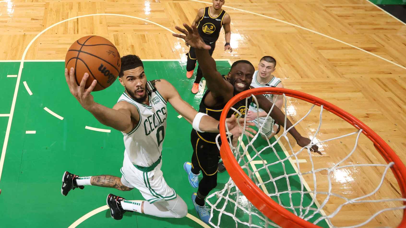 Jayson Tatum soars for a lay-up