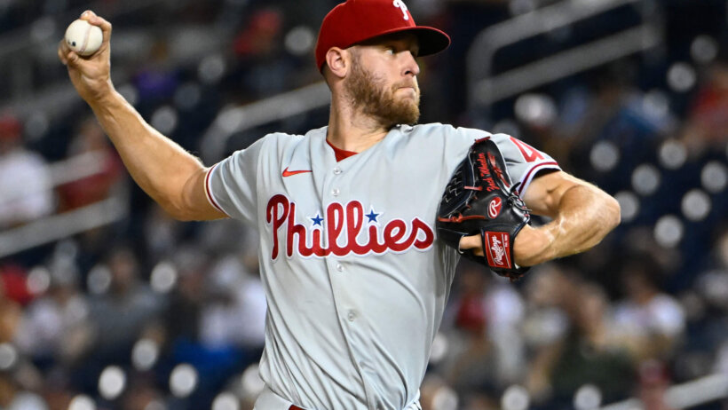 Philadelphia Phillies starting pitcher Zack Wheeler delivers a pitch to home plate