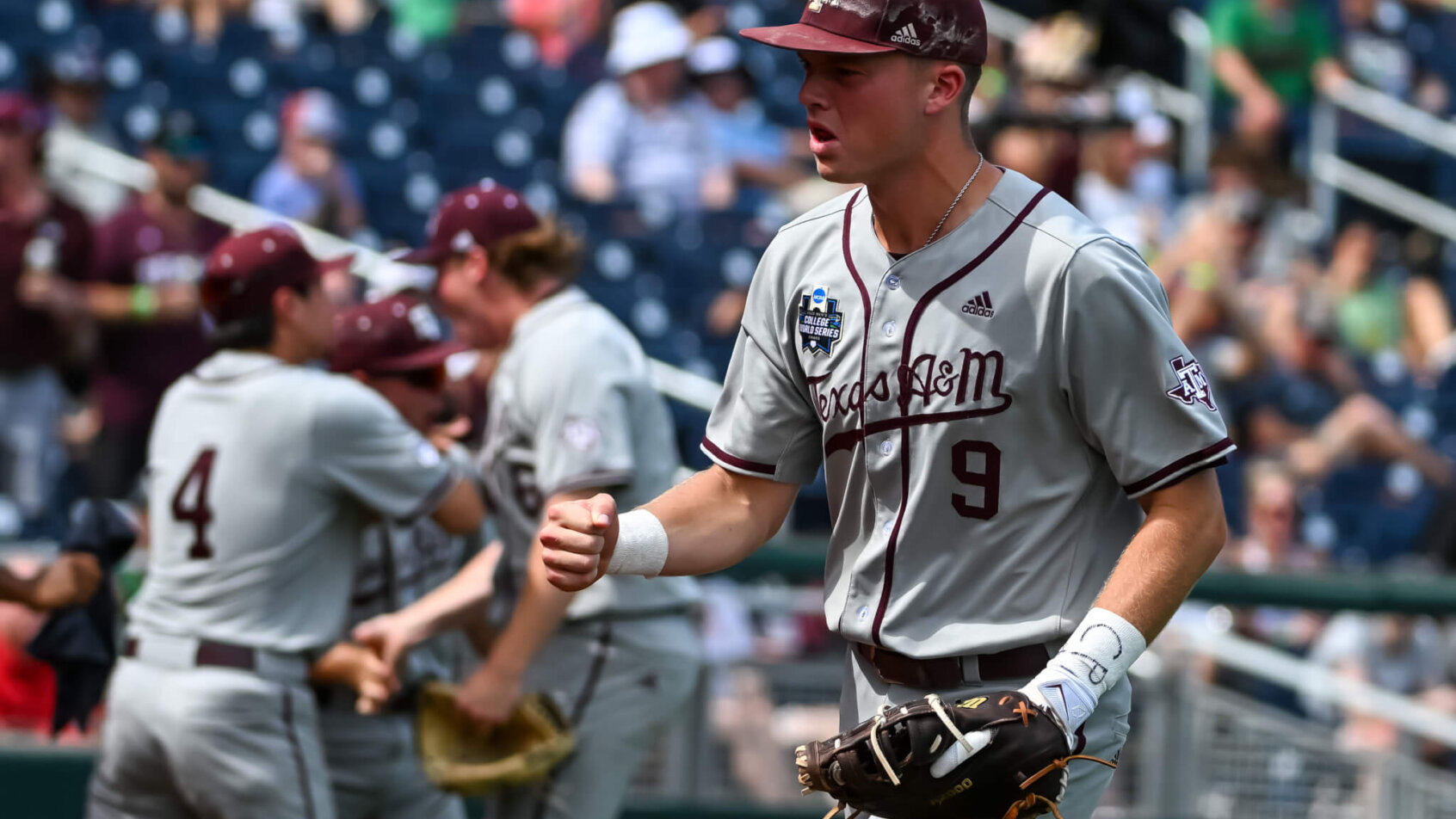 Texas A&M celebrate a victory