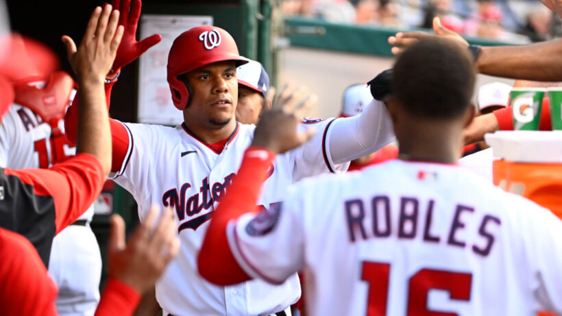 Nationals dugout celebration