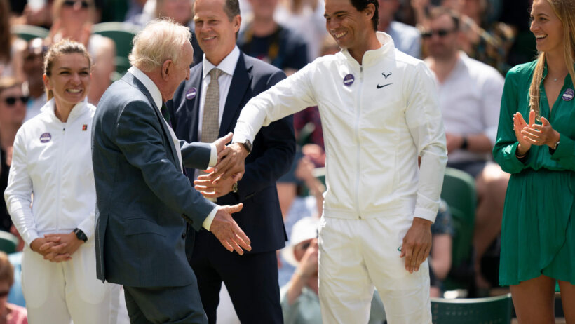 Rafael Nadal at a Wimbledon ceremony