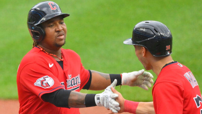 Jose Ramirez home run celebration