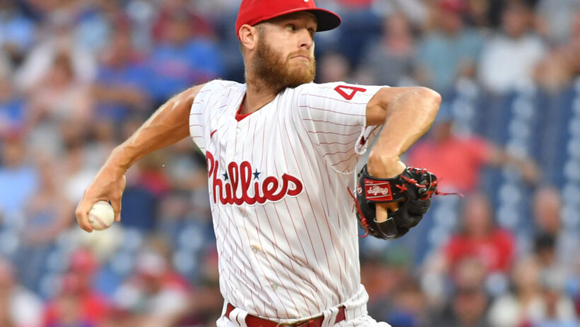 Zack Wheeler pitches, Philadelphia Phillies
