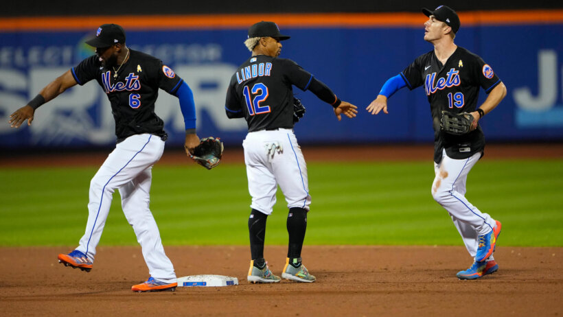 New York Mets win celebration