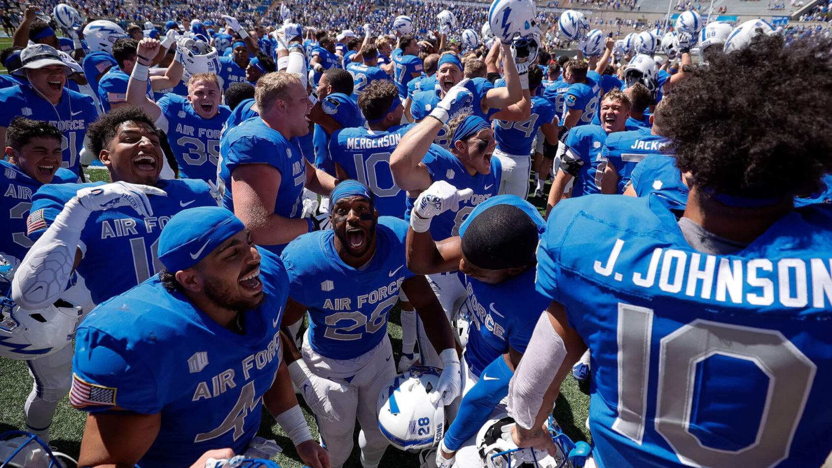 Air Force Falcons celebration