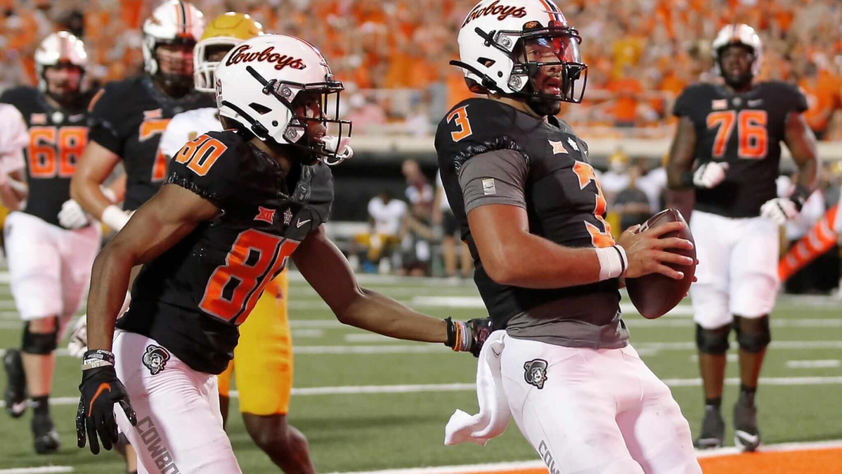 Spencer Sanders TD celebration