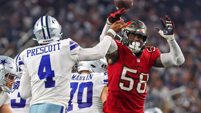 Cowboys QB Dak Prescott broke his thumb on this play in the season opener against the Buccaneers