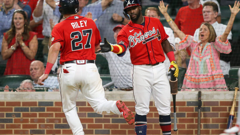 Atlanta Braves run celebration