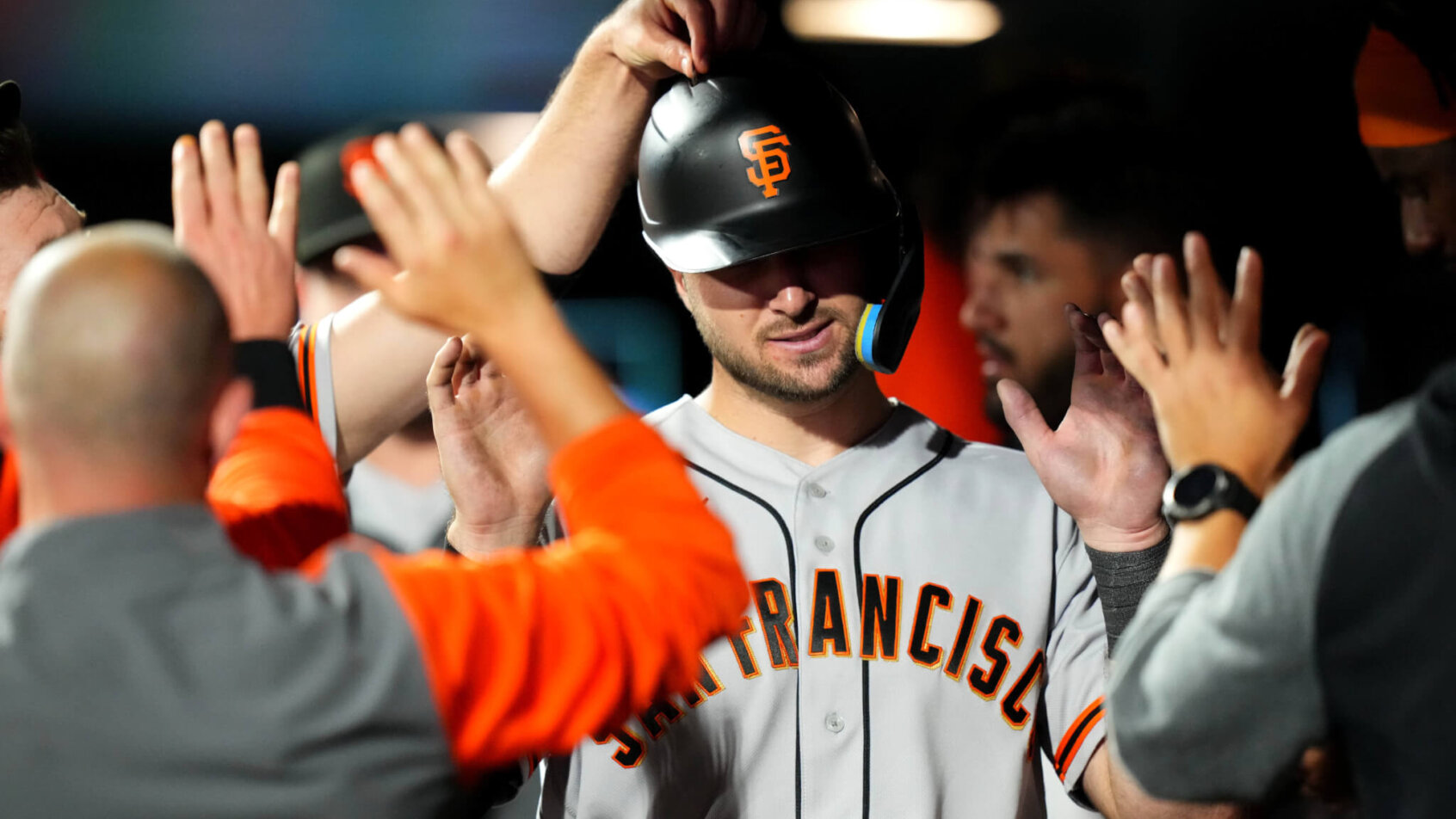 San Francisco Giants dugout celebration