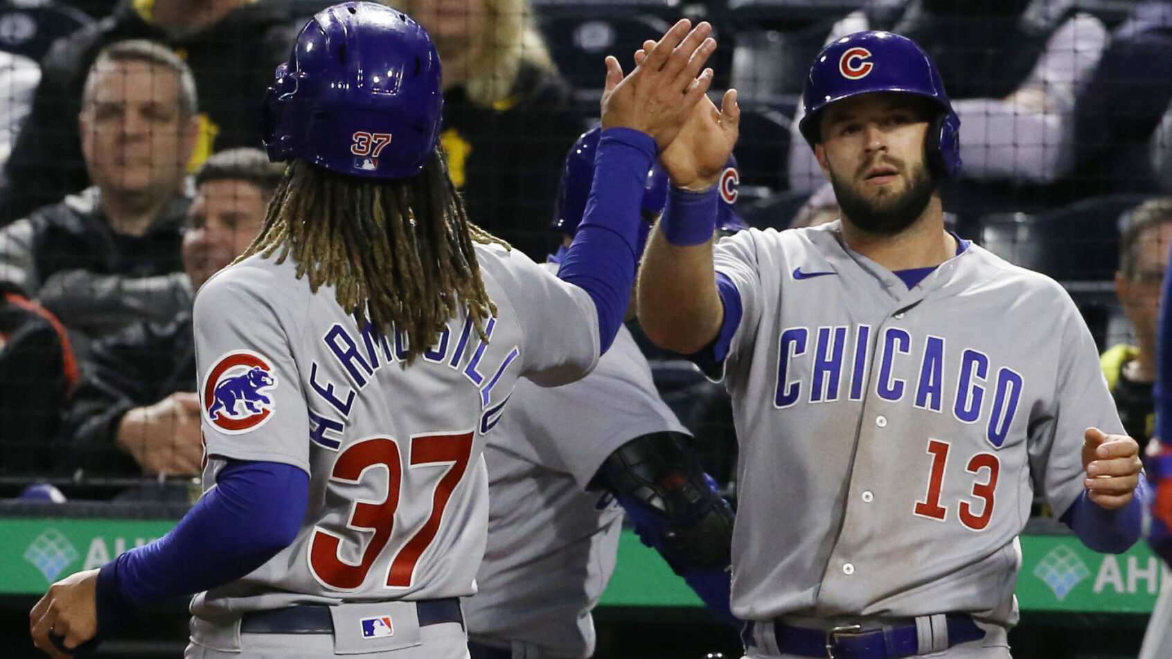 Chicago Cubs run celebration