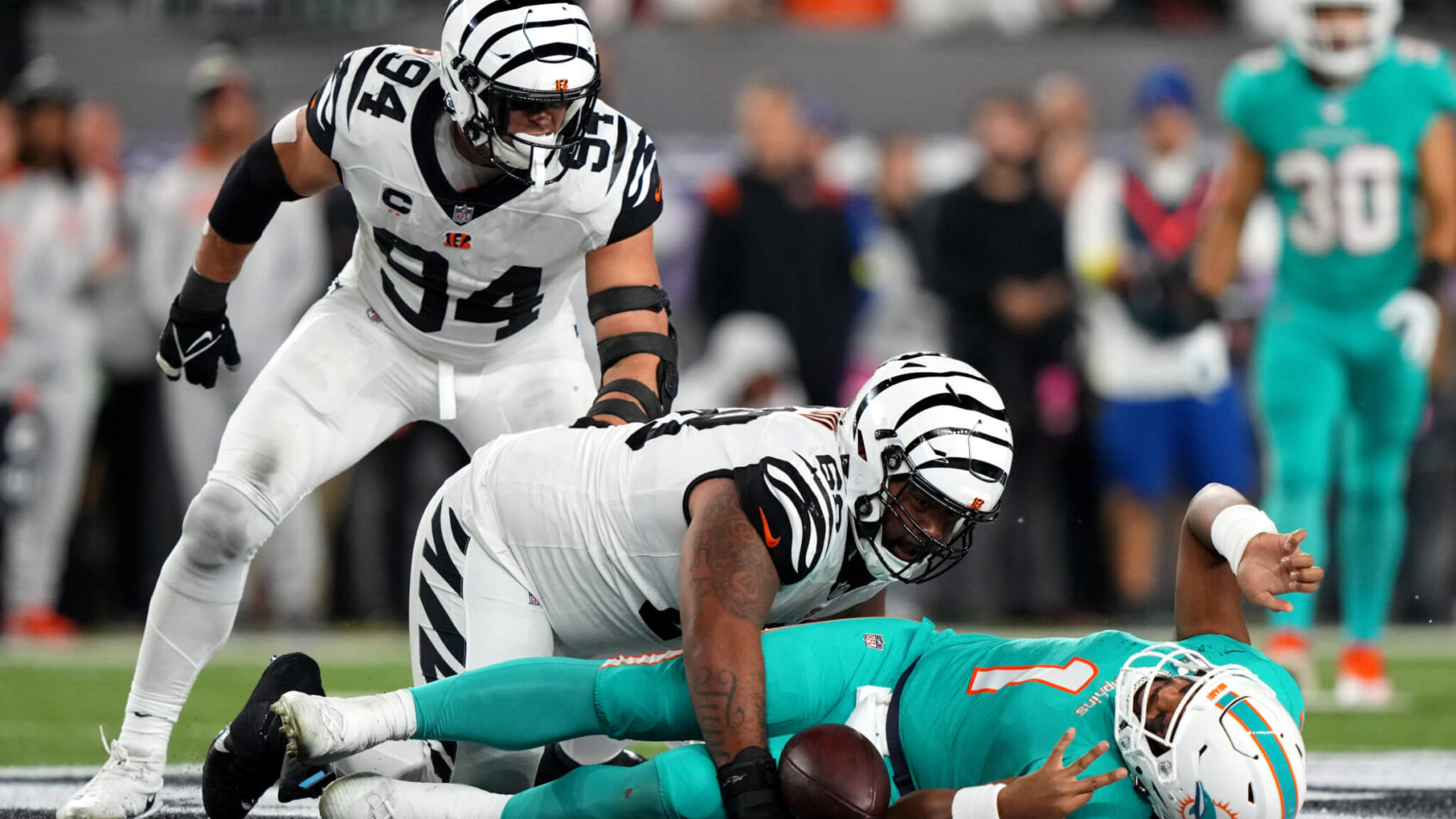 Tua Tagovailoa tackled