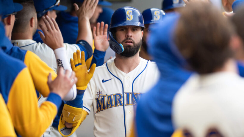 Jesse Winker dugout celebration