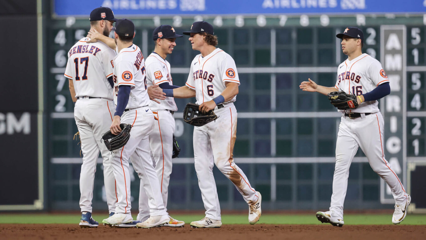 Astros win celebration