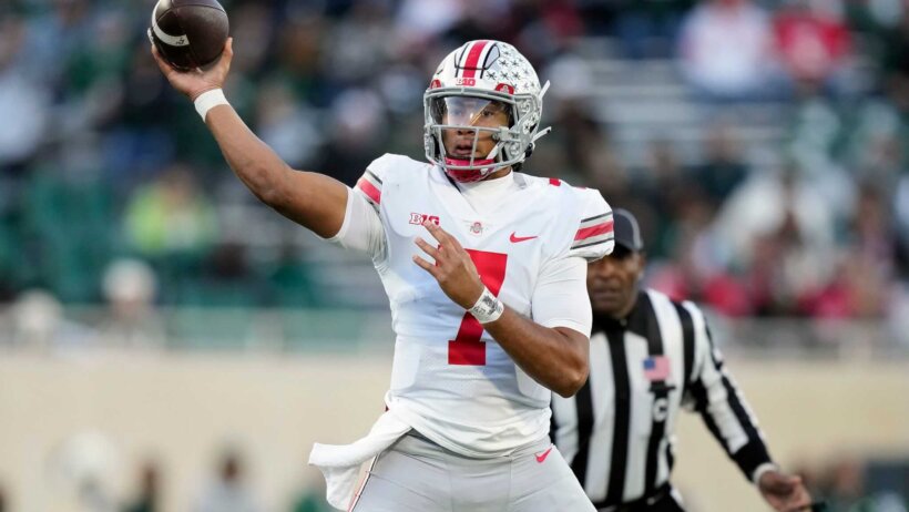 C.J. Stroud fires a pass