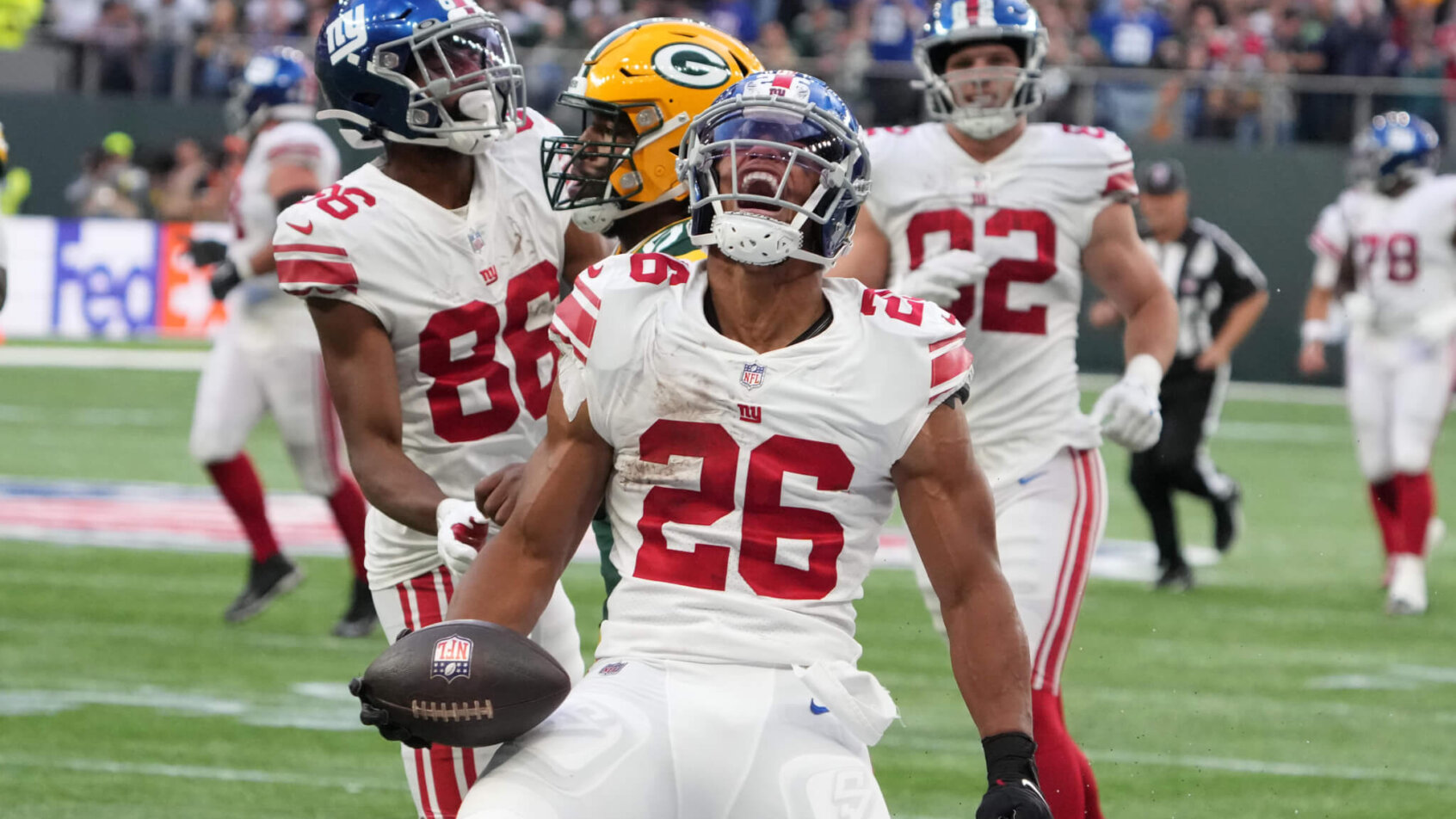 Saquon Barkley celebration