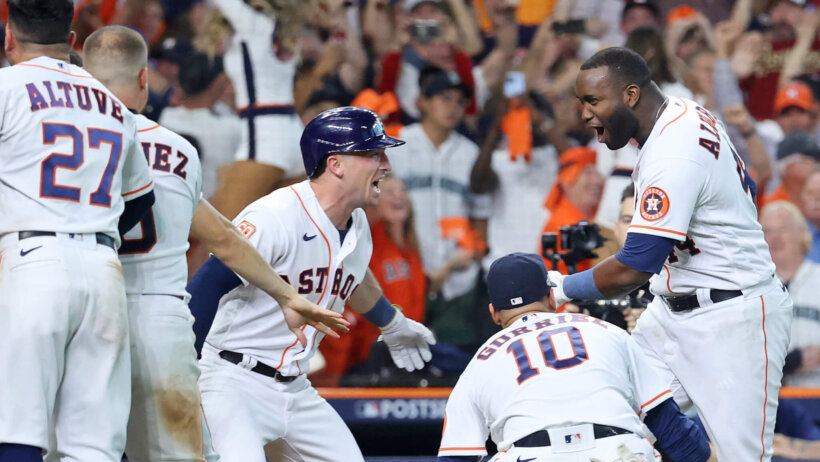 Houston Astros ALDS Game 1 celebration