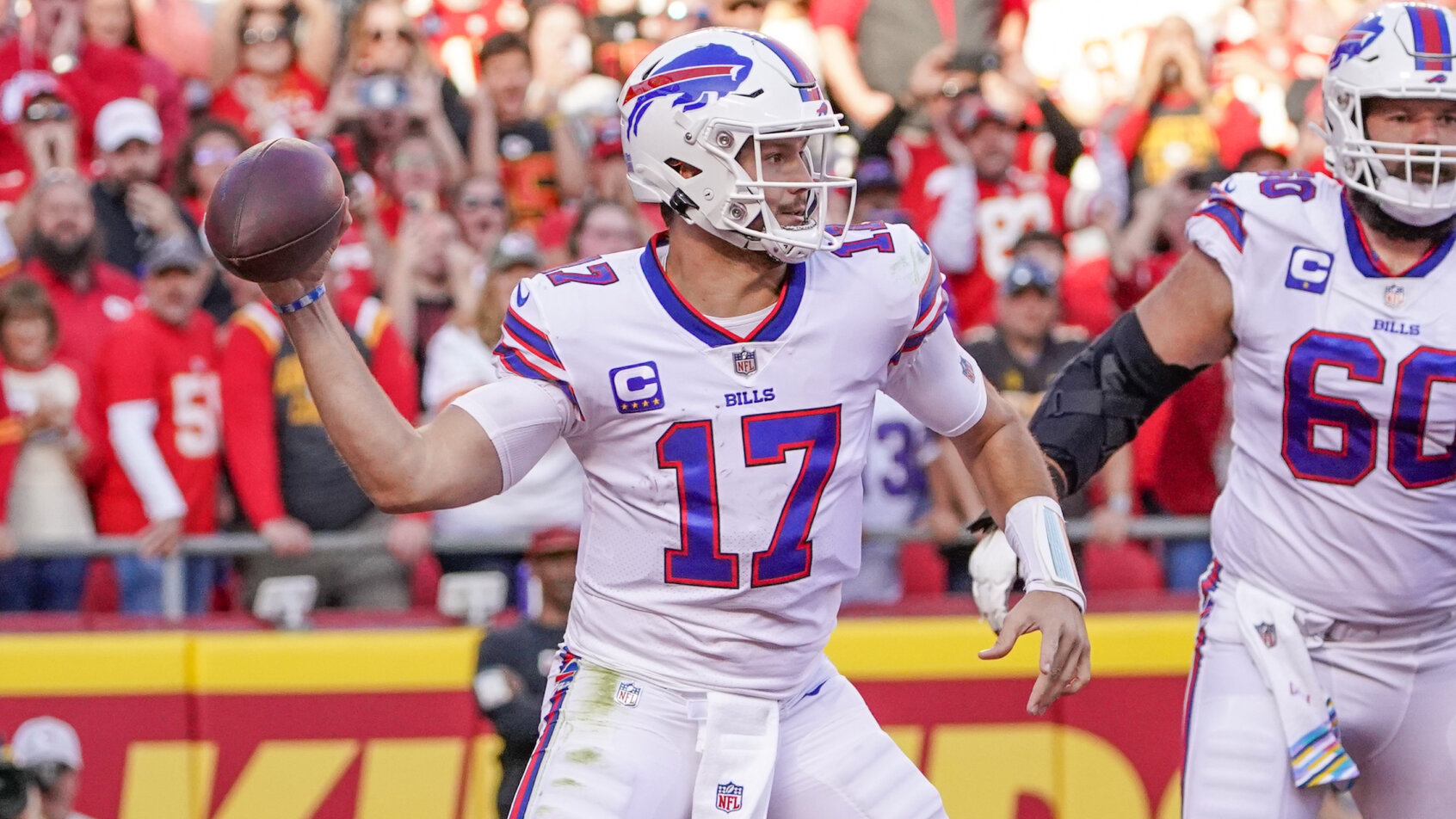 Josh Allen unleashes a pass