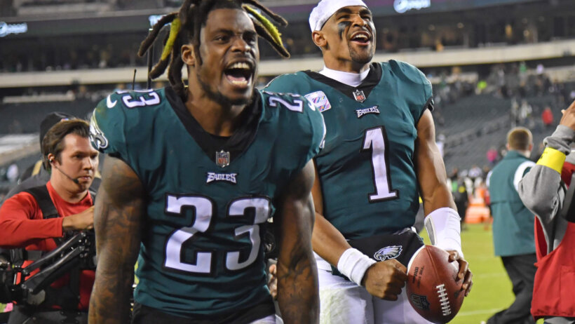 Eagles players celebrate