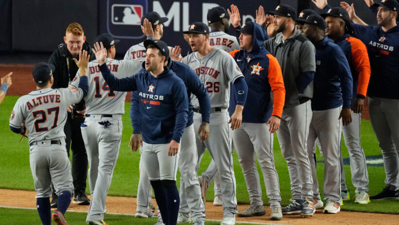 Astros win celebration
