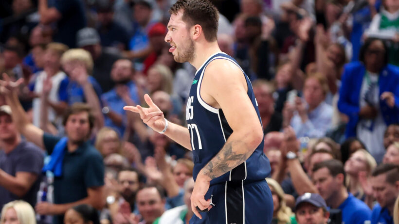 Luka Doncic celebration