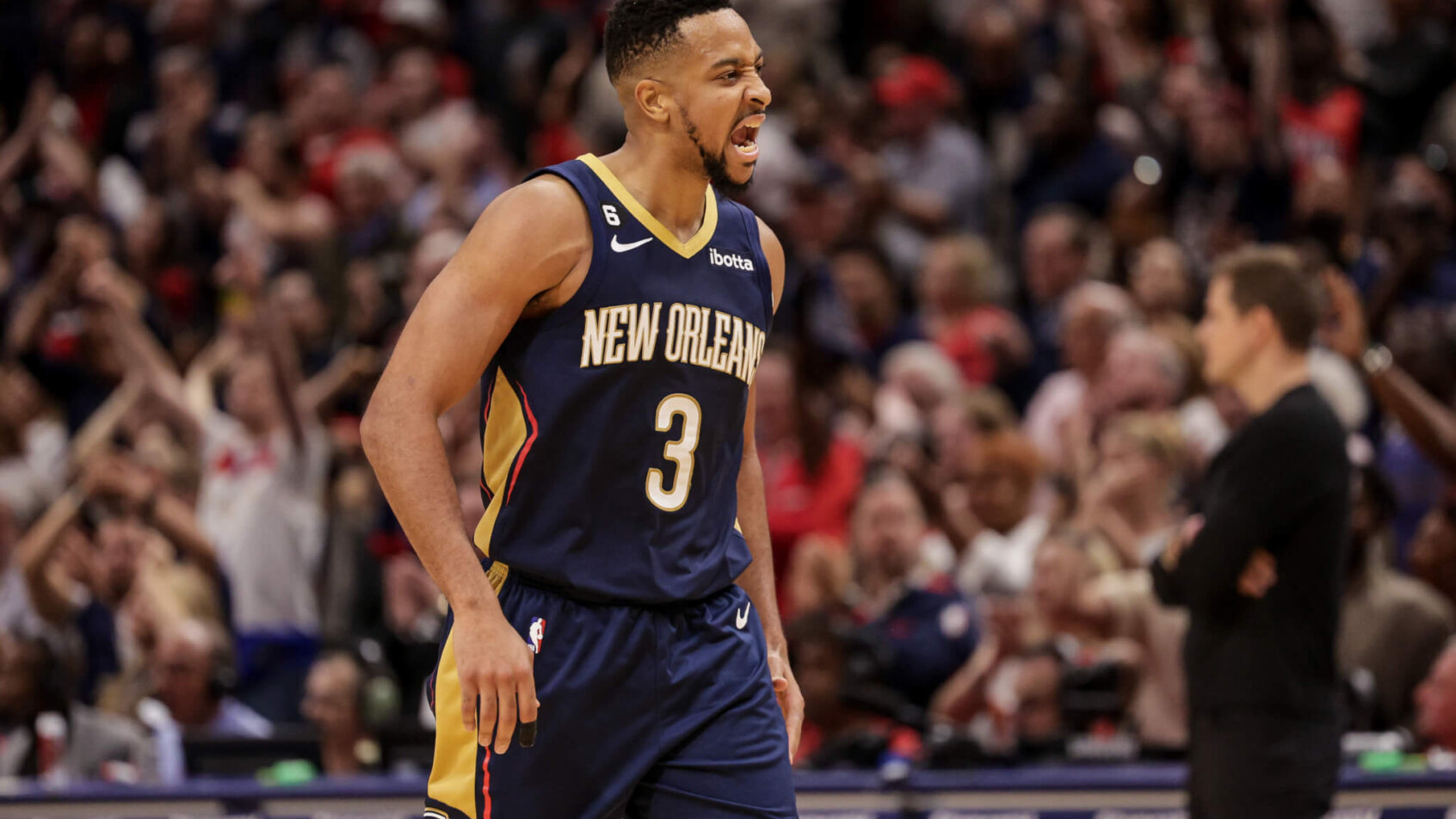 CJ McCollum celebration