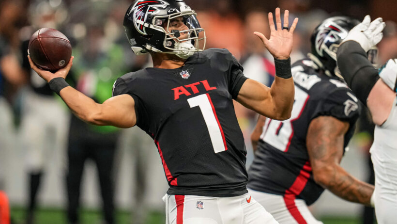 Atlanta Falcons quarterback Marcus Mariota