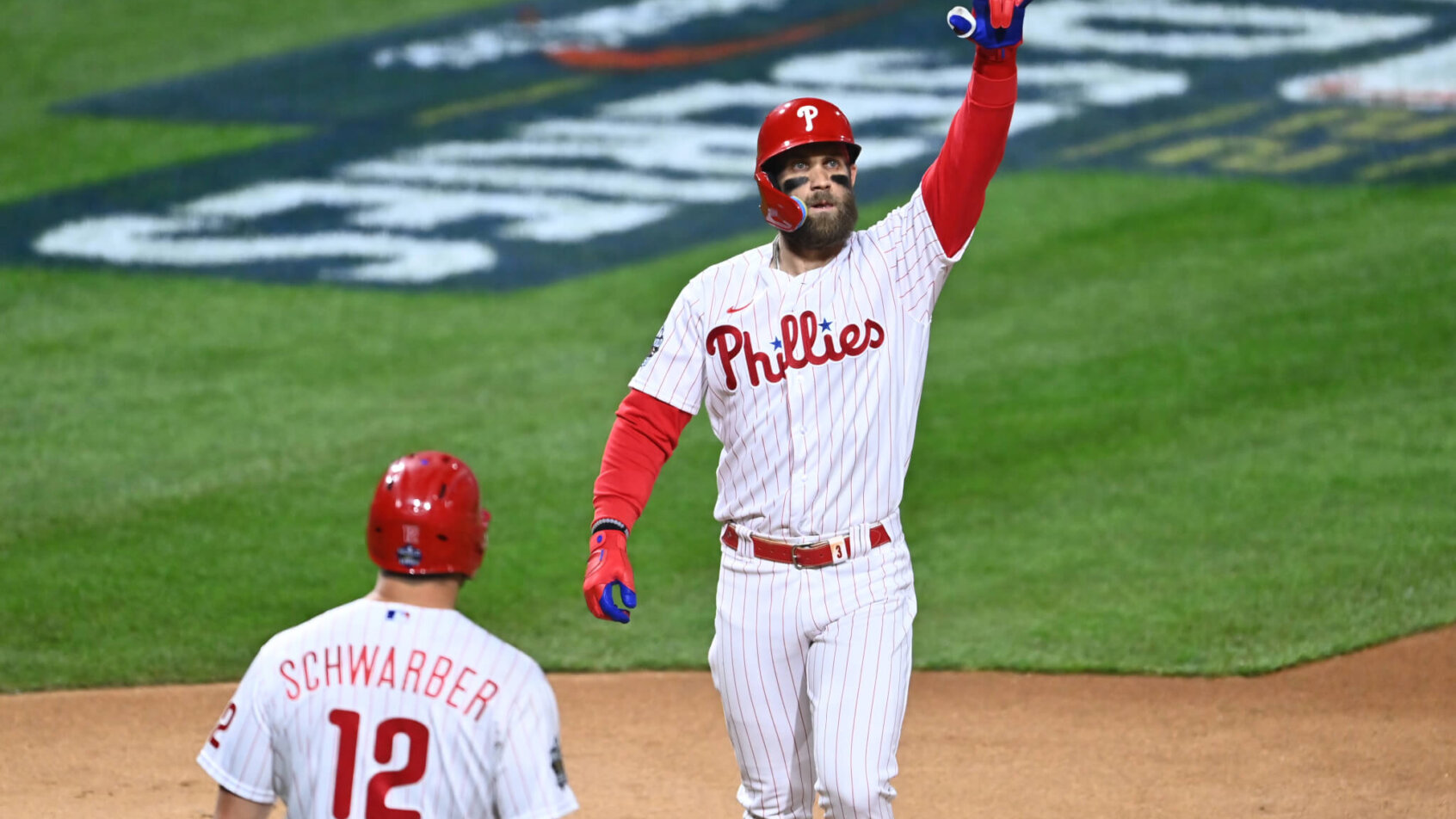 Bryce Harper celebrates home run