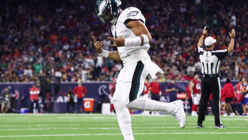 Jalen Hurts celebration reaction