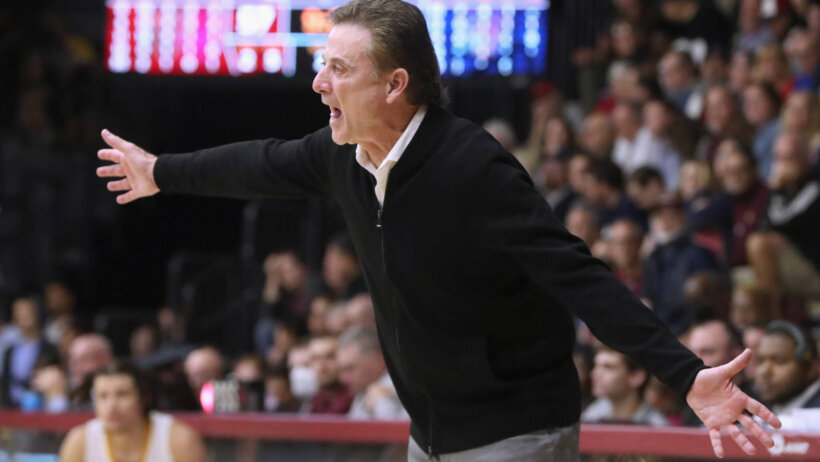 Iona head coach Rick Pitino on the sideline during a game