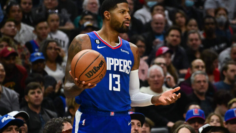 Paul George holding ball