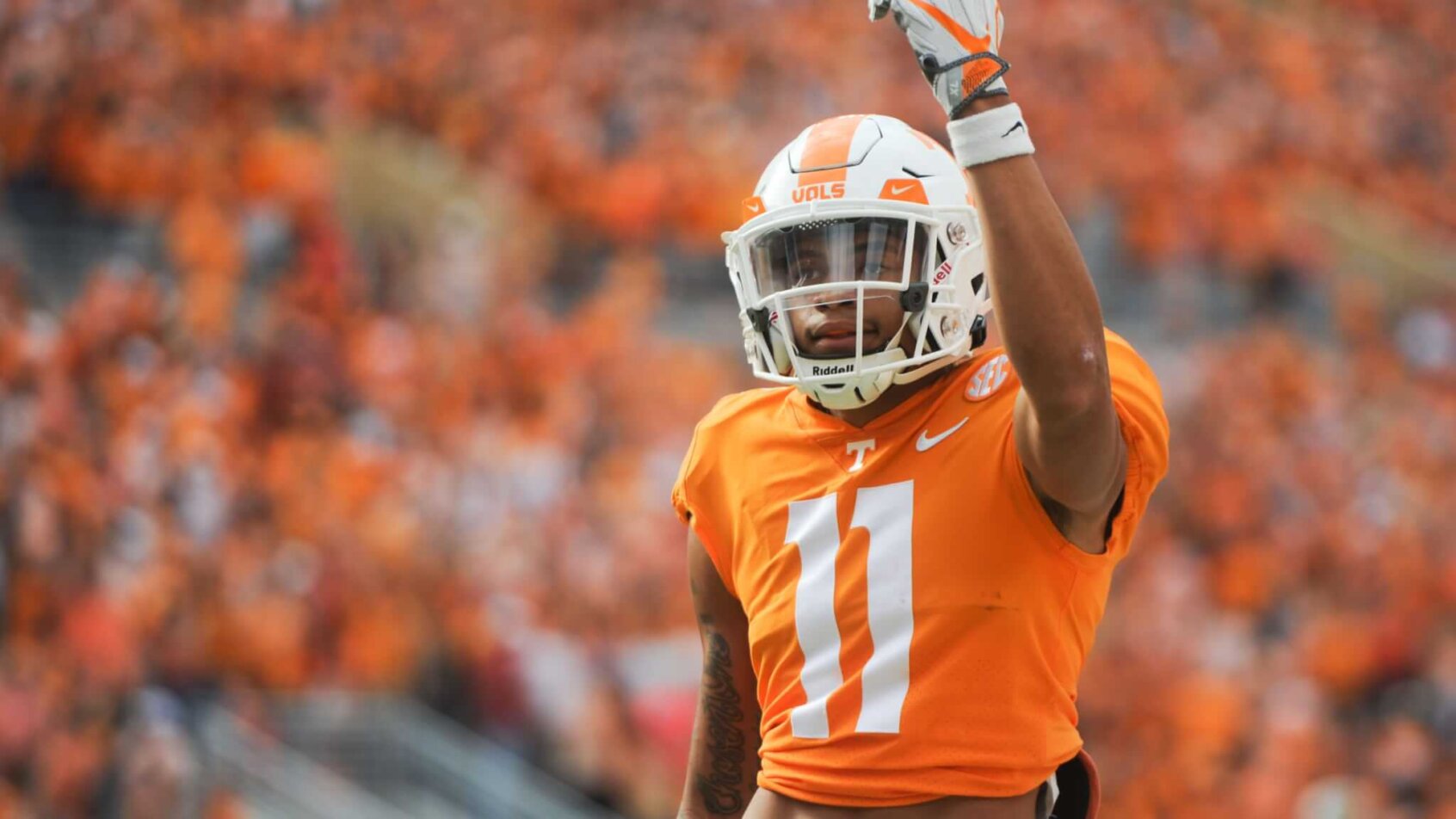 Tennessee wide receiver Jalin Hyatt celebrates