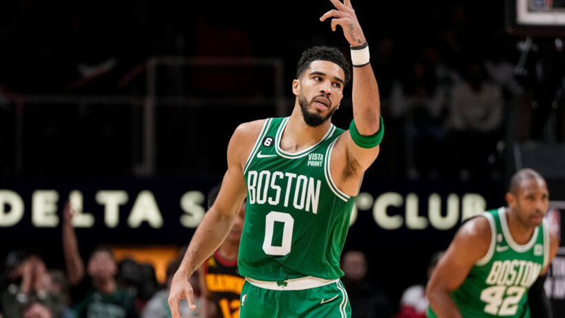 Jayson Tatum reaction after 3-pointer