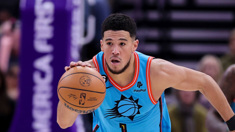 Devin Booker dribbling