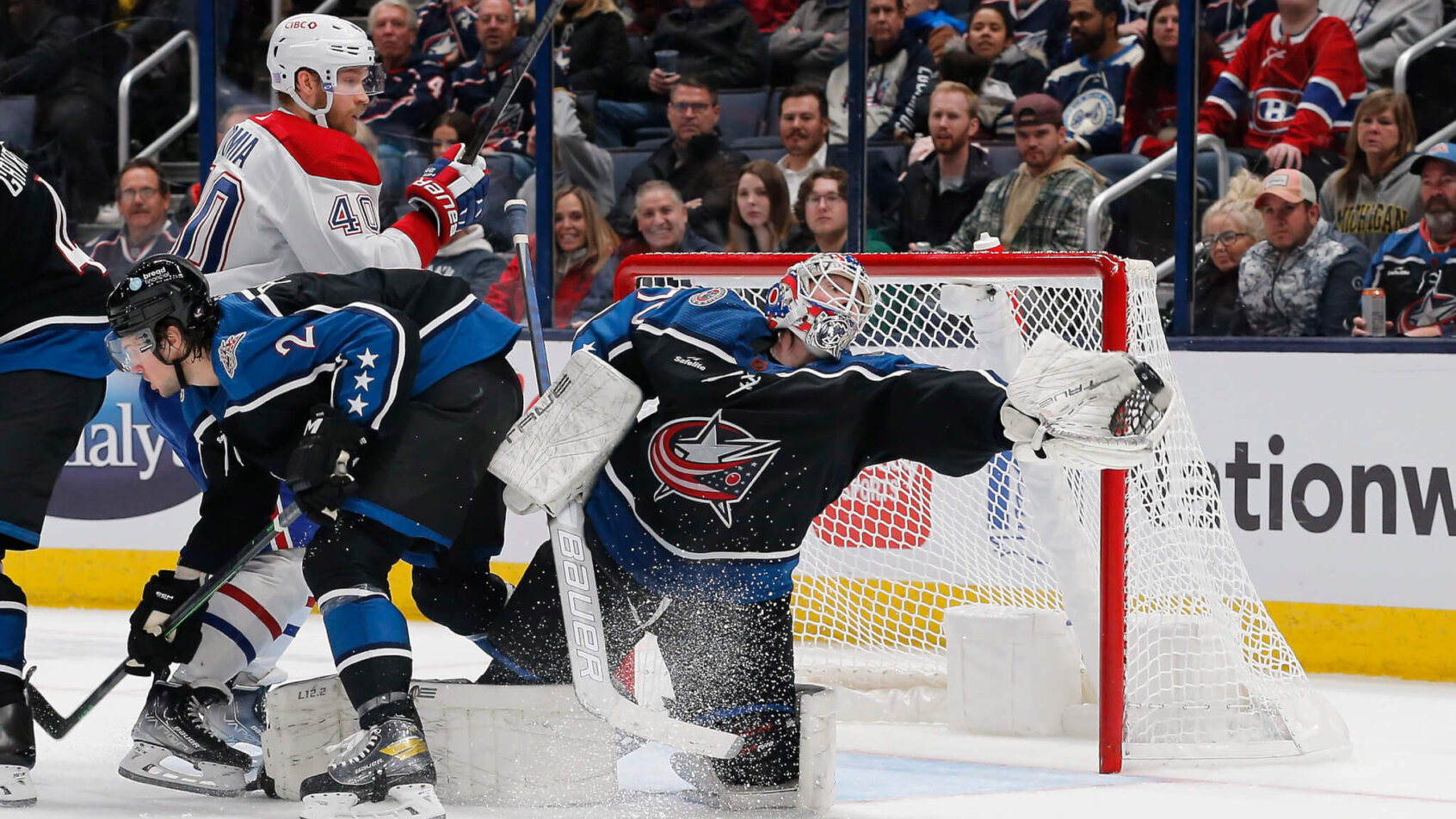 Columbus blue jackets goalie save reverse retro jersey