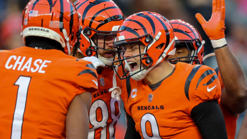 Bengals players celebrate