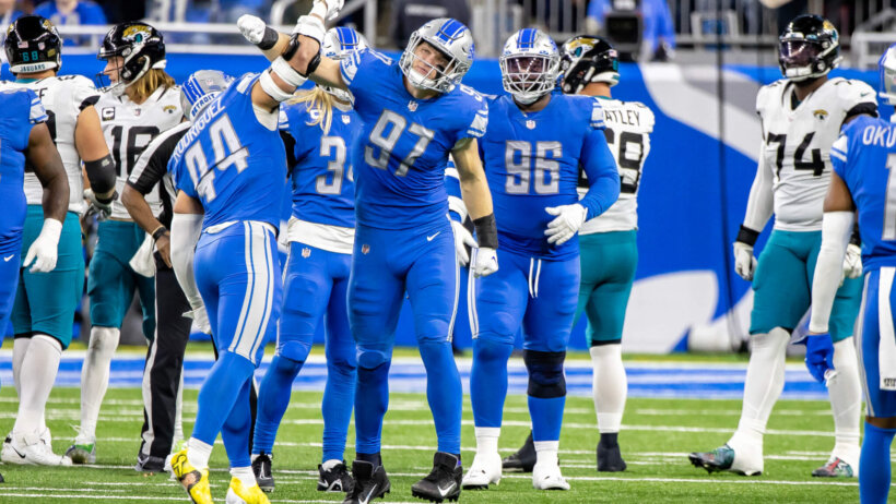Detroit Lions celebrating