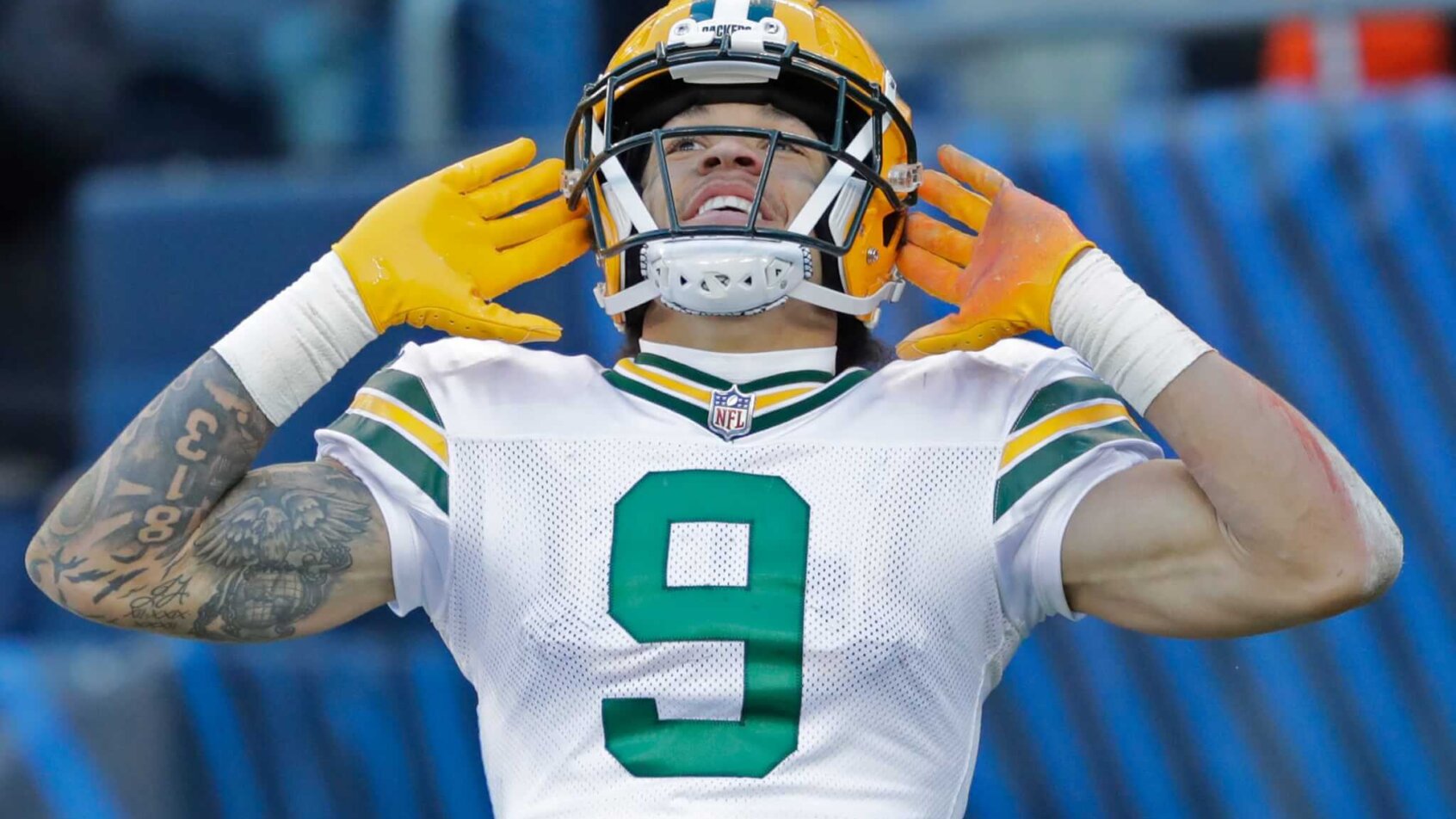 Packers wide receiver Christian Watson
