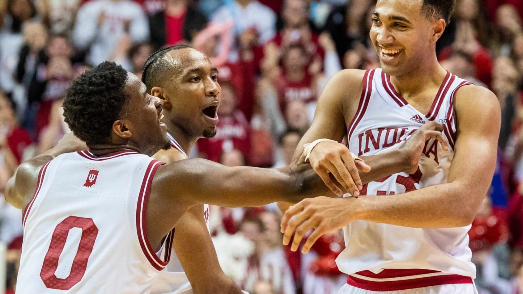 Indiana players celebrating