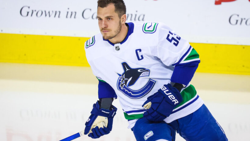 Vancouver Canucks center Bo Horvat during warmup